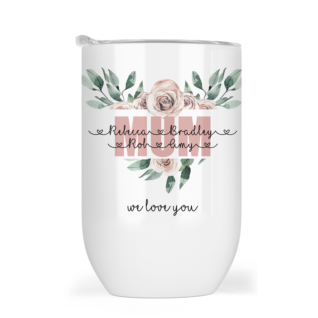 Personalised Floral Heart - Mum, Grandmother