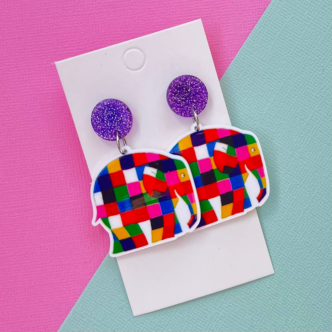 Elmer the Elephant Earrings