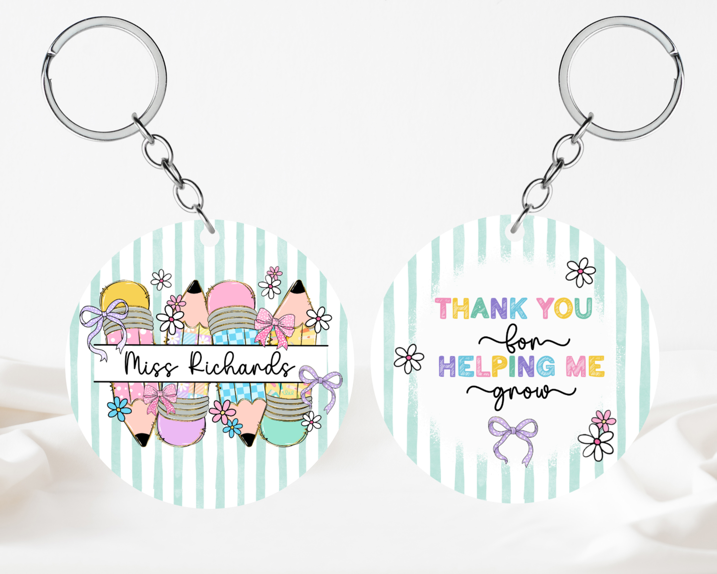 Thank you for helping me grow - Green Keyring