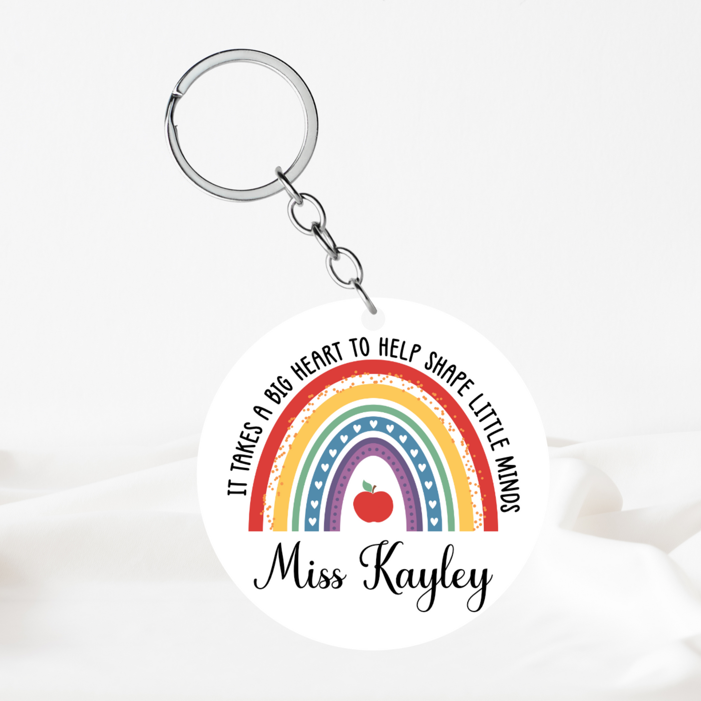 Teacher Rainbow Quote - Keyring
