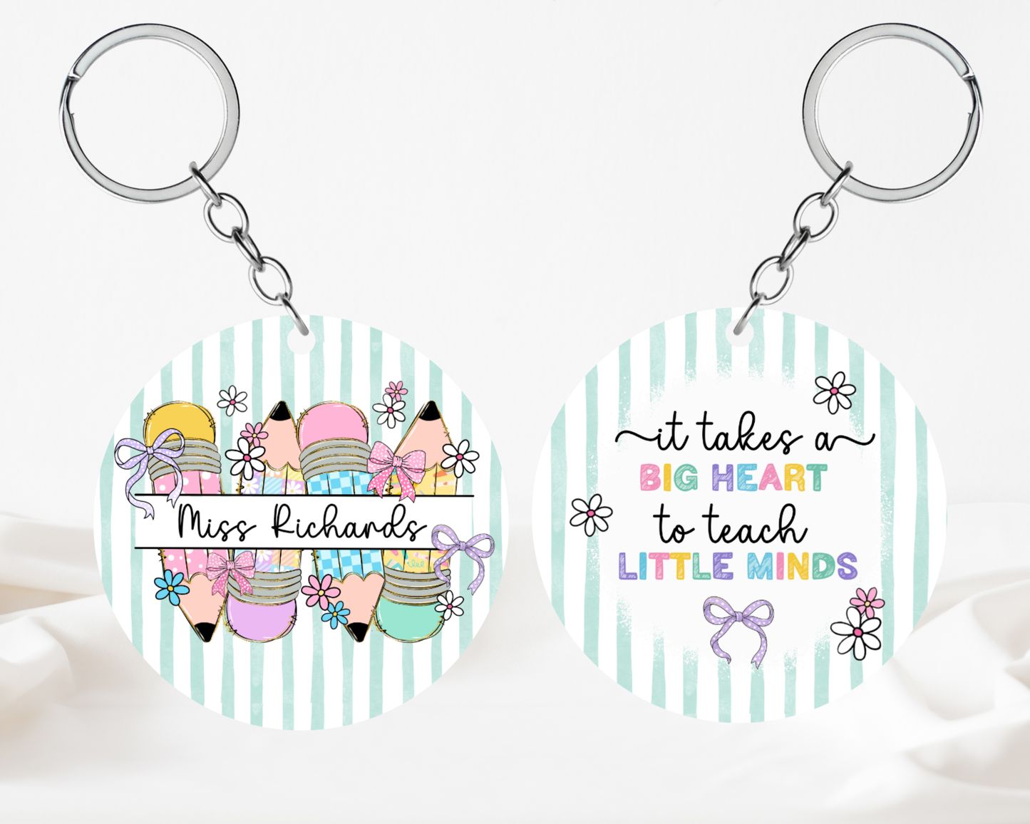 It takes a big heart - green keyring
