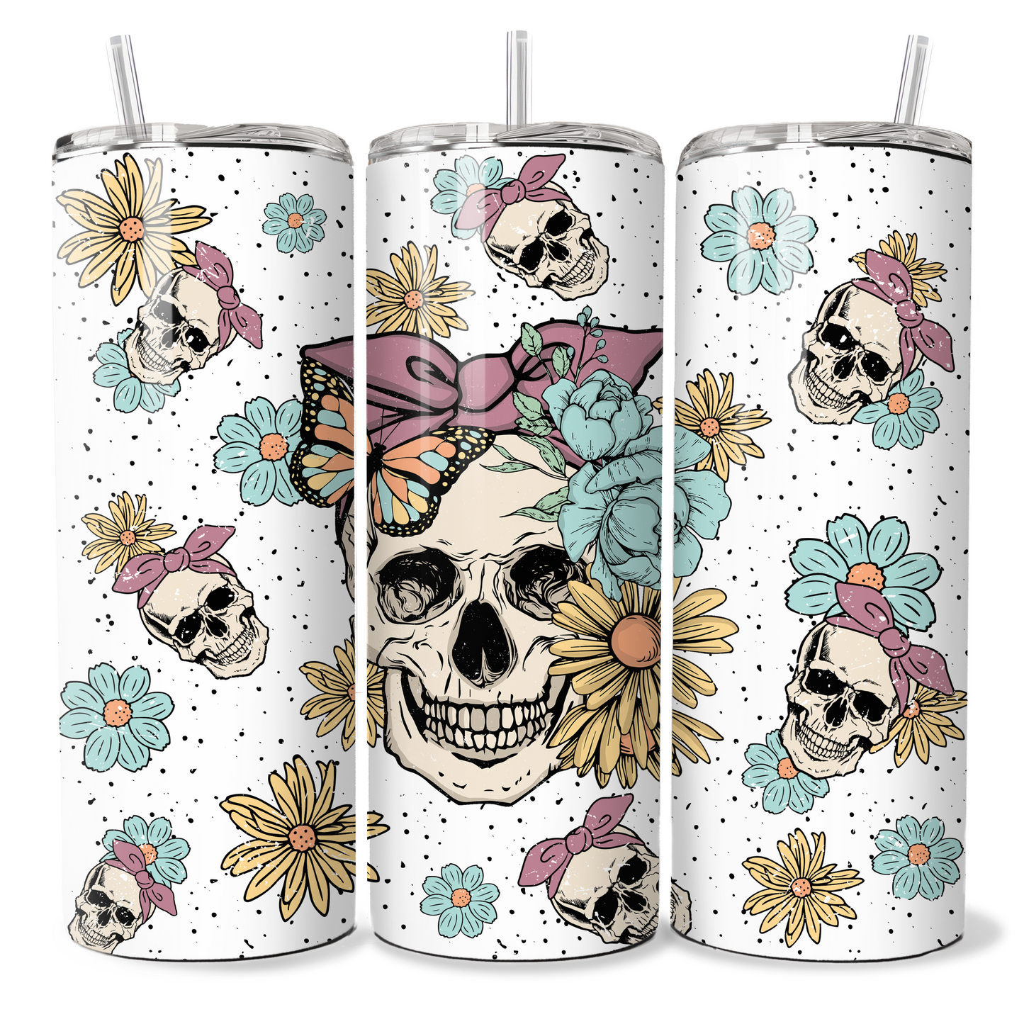 Floral Retro Skull