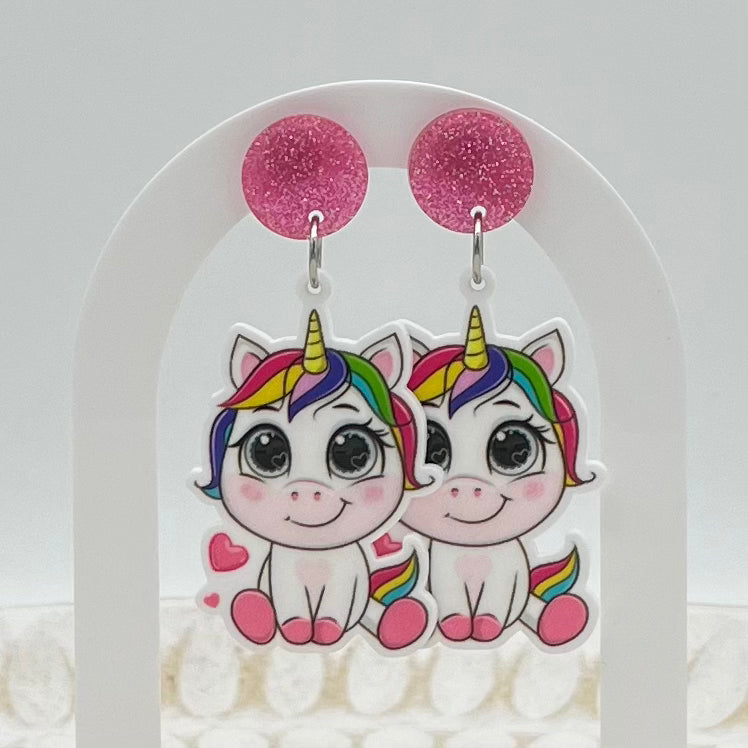 Rainbow Unicorn Earrings