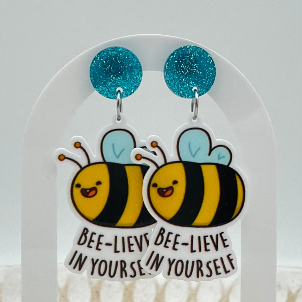 Bee-Lieve in Yourself Earrings