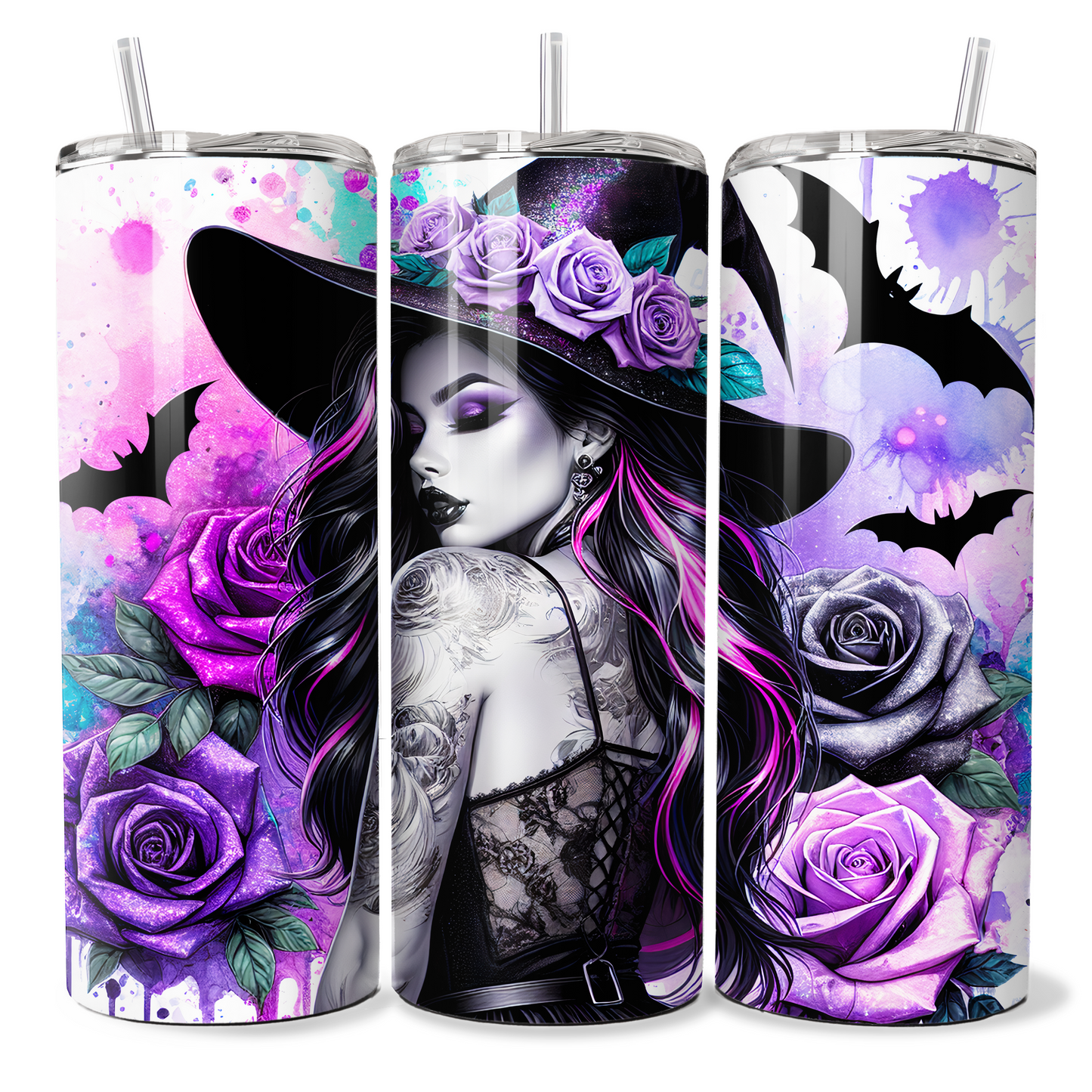 Witch - Purple & Black Roses
