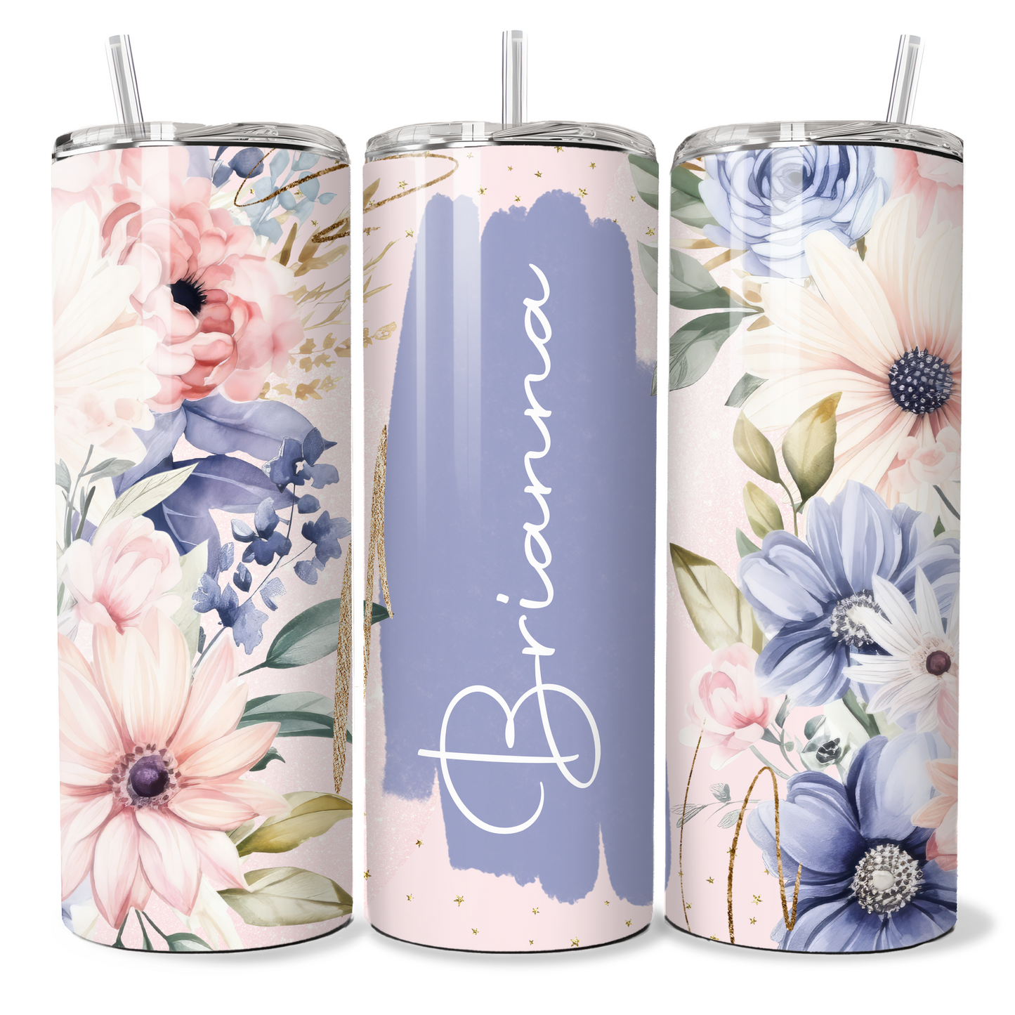 Personalised Lavendar, Light Pink Floral