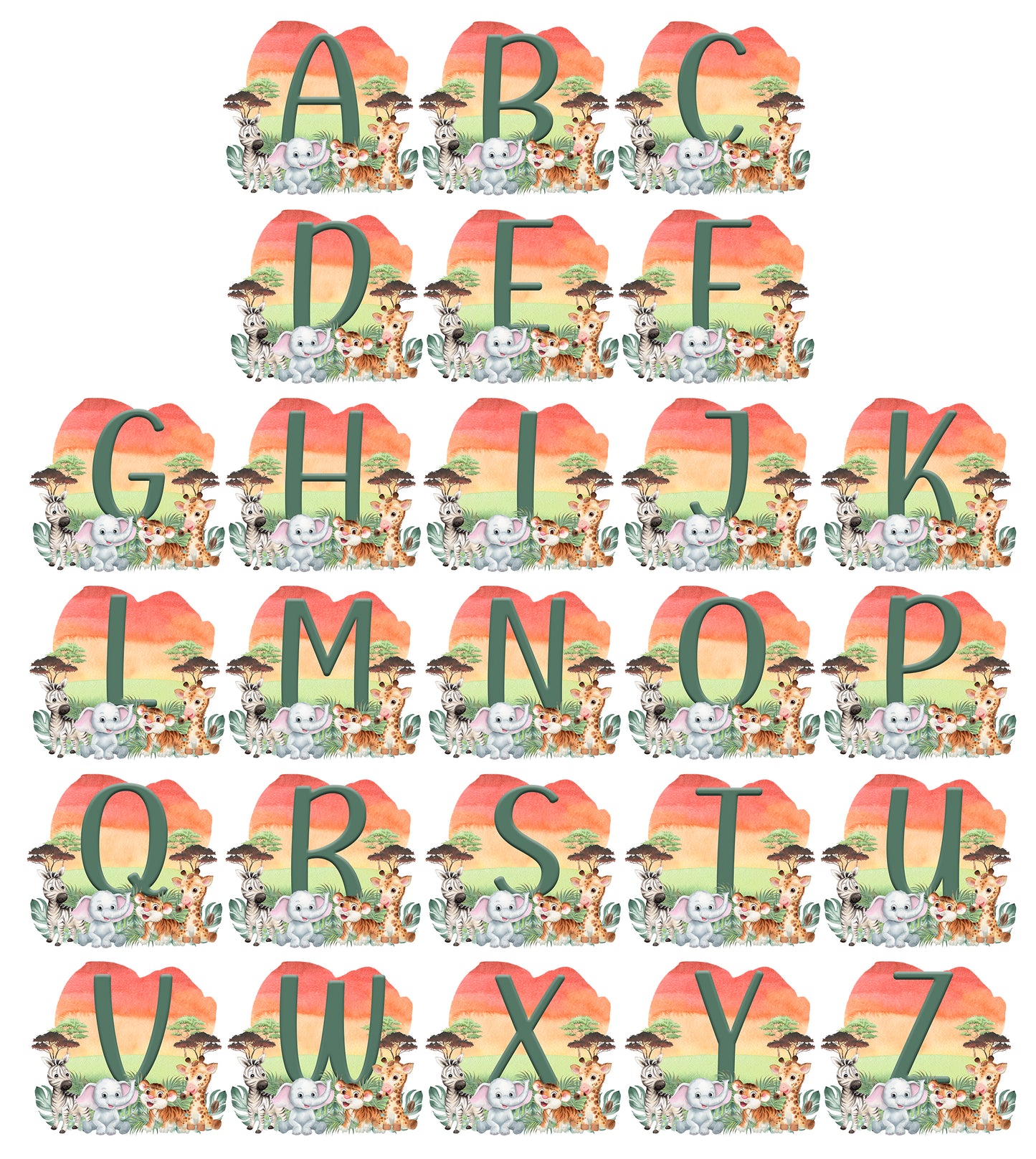 Personalised Safari Animals Cushion