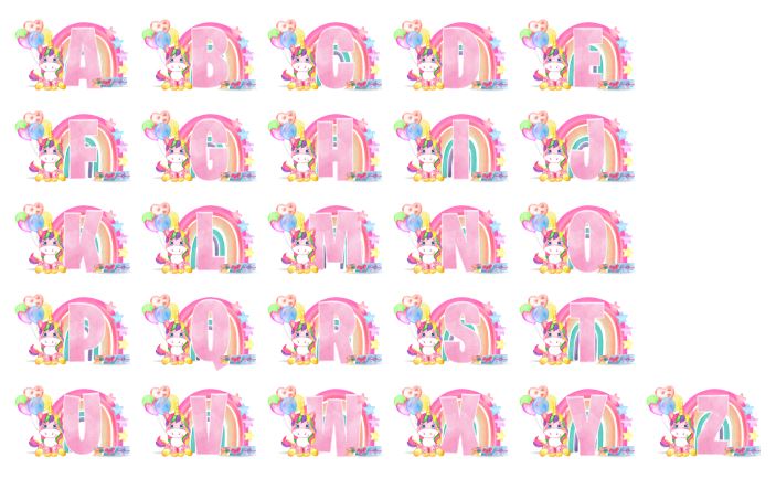 Personalised Unicorn Alphabet Cushion