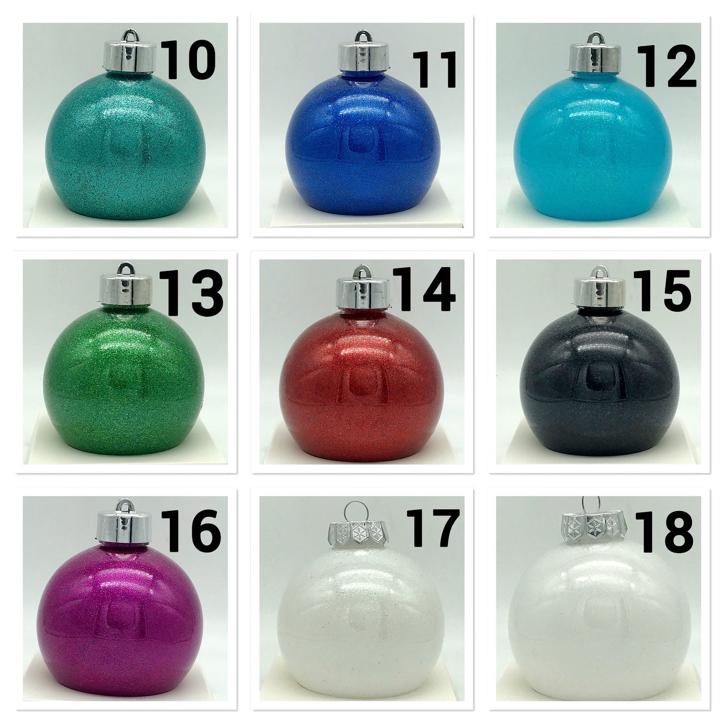 Fur Baby Christmas Glitter Baubles