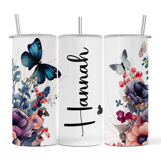 Blue Butterfly Floral - 15oz