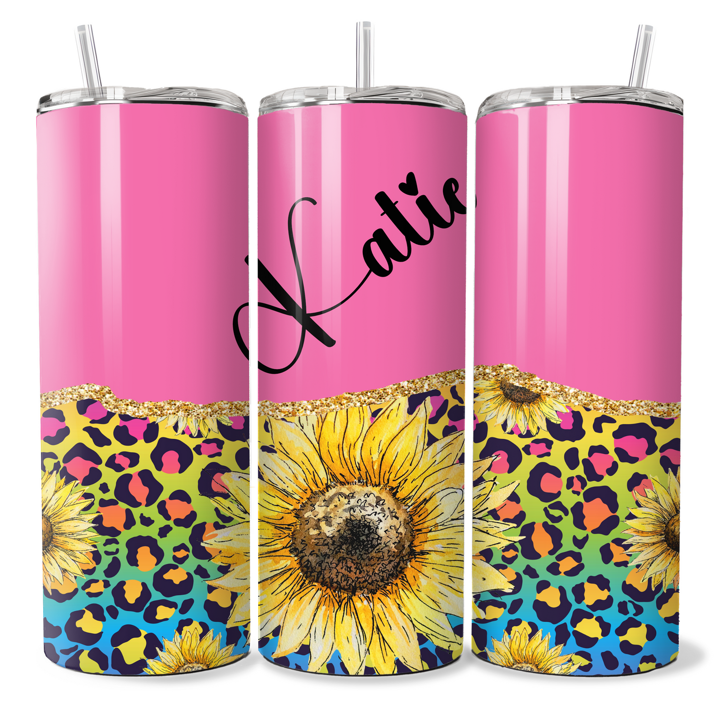 Personalised Pink Sunflowers - 161