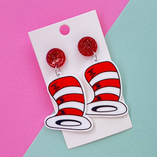 Cat in the Hat Earrings