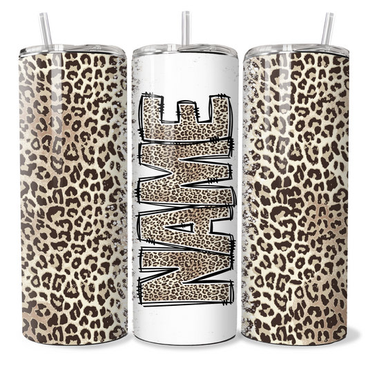 Cheetah Alphabet Personalised Tumbler