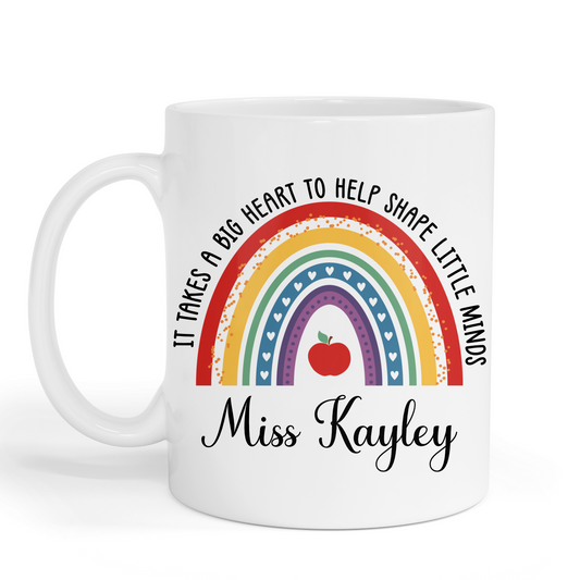 Teacher Apple Rainbow Quote