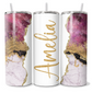 Personalised Maroon Gold and Marble Agate