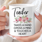 Teacher Floral Quote