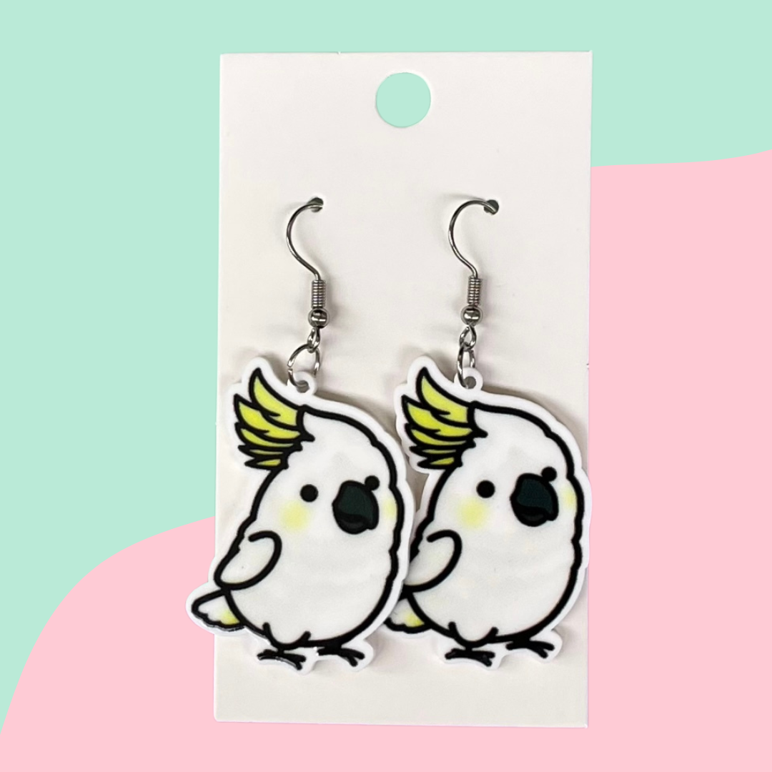 Cockatoo Hook Earrings