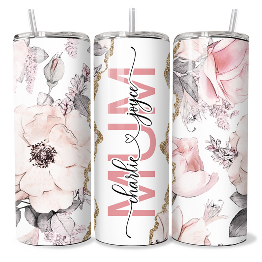 Personalised Mum, Grandmother - Pink Floral