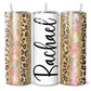 Personalised Vertical Pink Gold Leopard Print