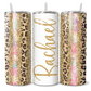 Personalised Vertical Pink Gold Leopard Print