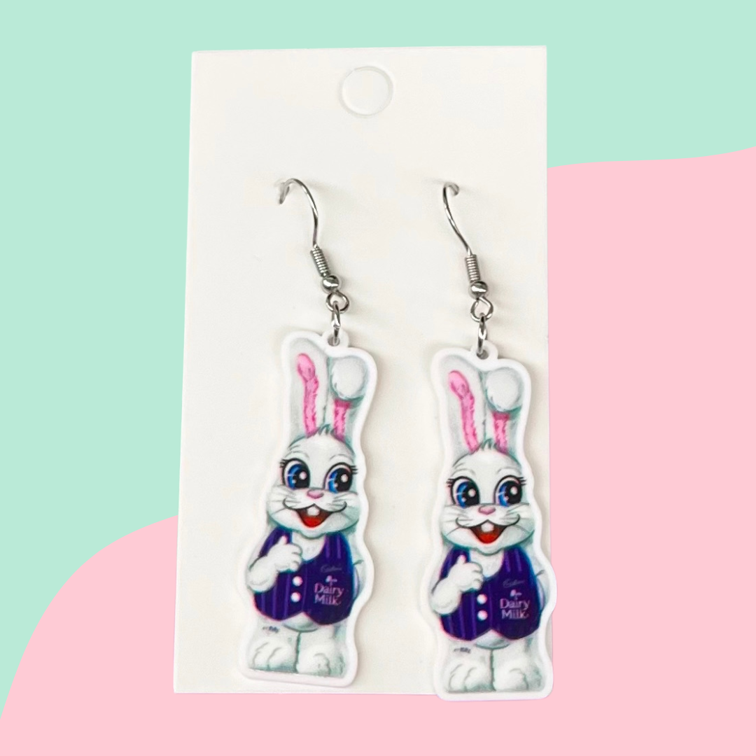 Cadbury Bunny Hook Earrings