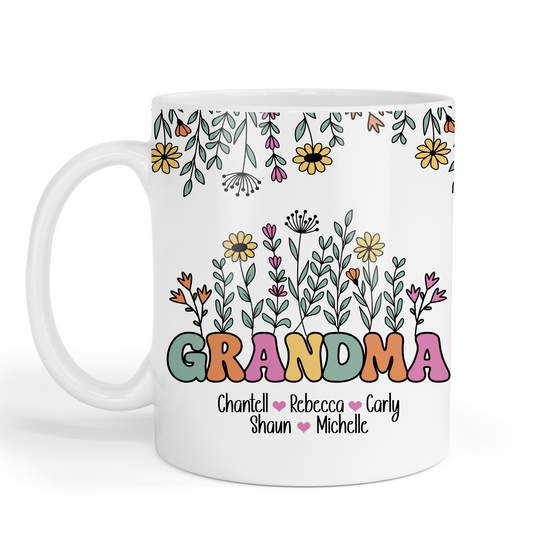 Personalised - Grandma Flowers