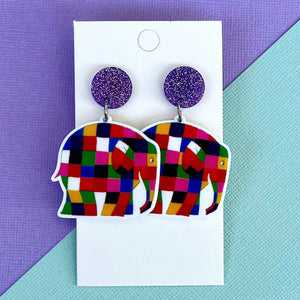 Elmer the Elephant Earrings