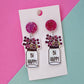 Be Happy Flower Jar Earrings