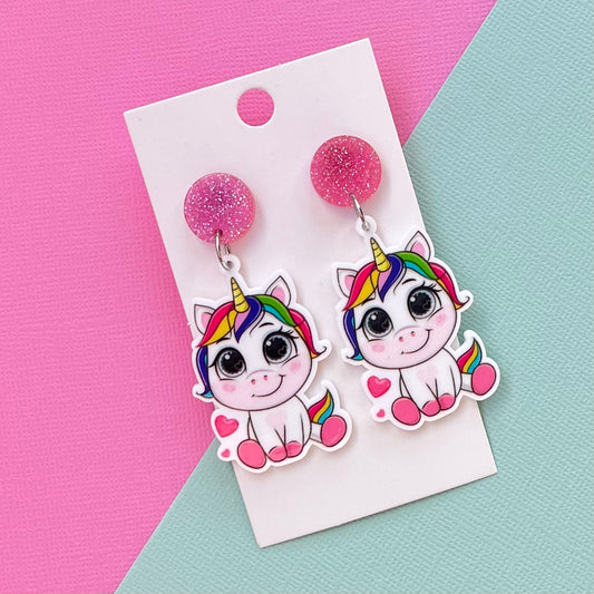 Rainbow Unicorn Earrings
