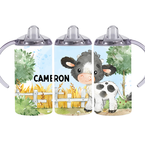 Cute Cow 12oz Sippy Cup