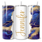 Personalised Dark Blue and Gold Marble Print