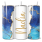 Personalised Blue and Gold Marble Print