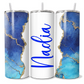 Personalised Blue and Gold Marble Print