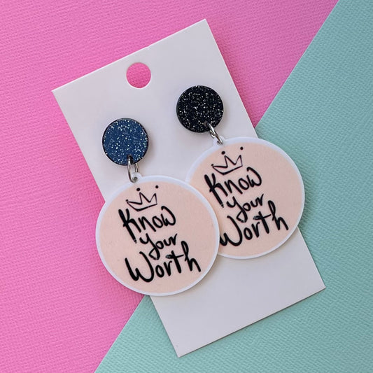 Know Your Worth Earrings