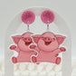 Pink Pig Earrings