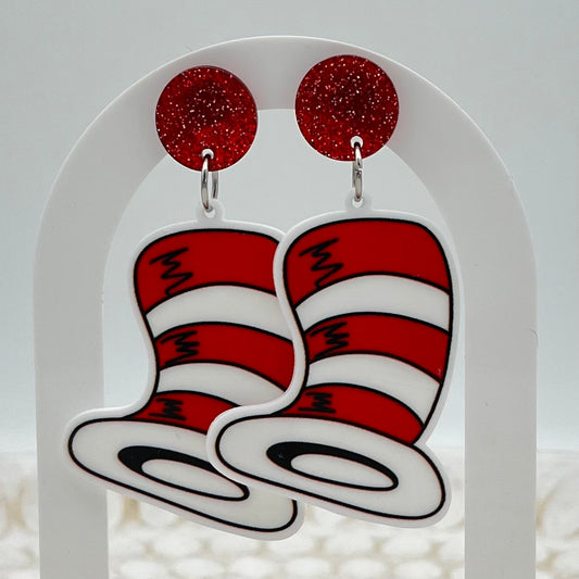 Cat in the Hat Earrings