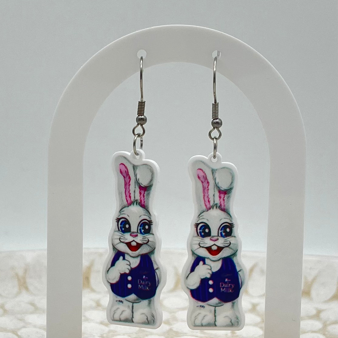 Cadbury Bunny Hook Earrings