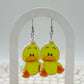 Yellow Duck Hook Earrings