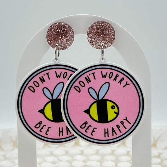 Don't Worry Bee Happy Earrings