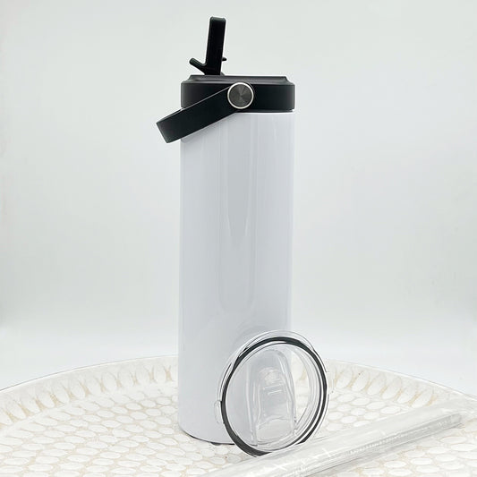 Custom Dual Lid Straw 20oz Drink Bottle