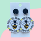 Bee Humble Quote Earrings