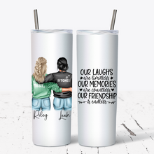Load image into Gallery viewer, Best Friends / Sister Tumbler - Our Laughs are Limitless 20oz tumbler