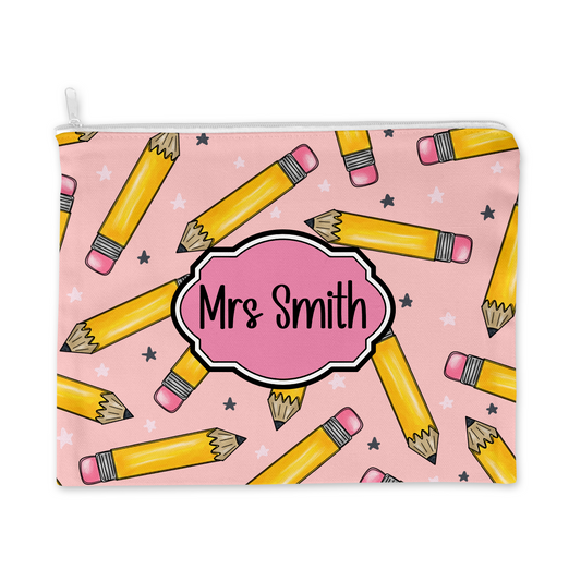 Pink Pencils Pencil Case