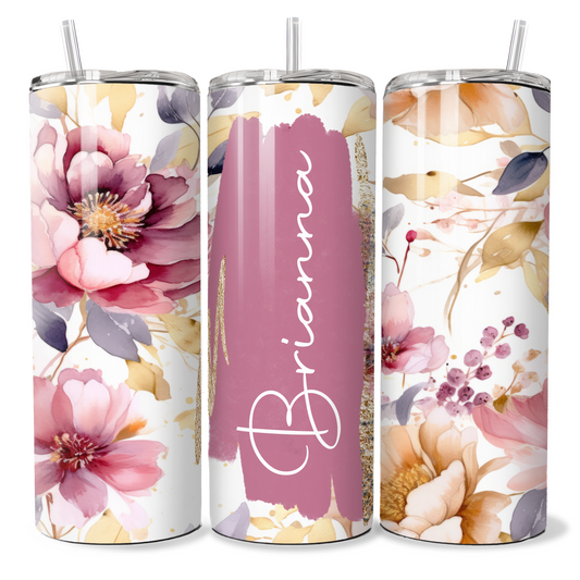 Personalised Plum Floral