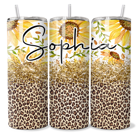 Sunflower Leopard Print - Personalised