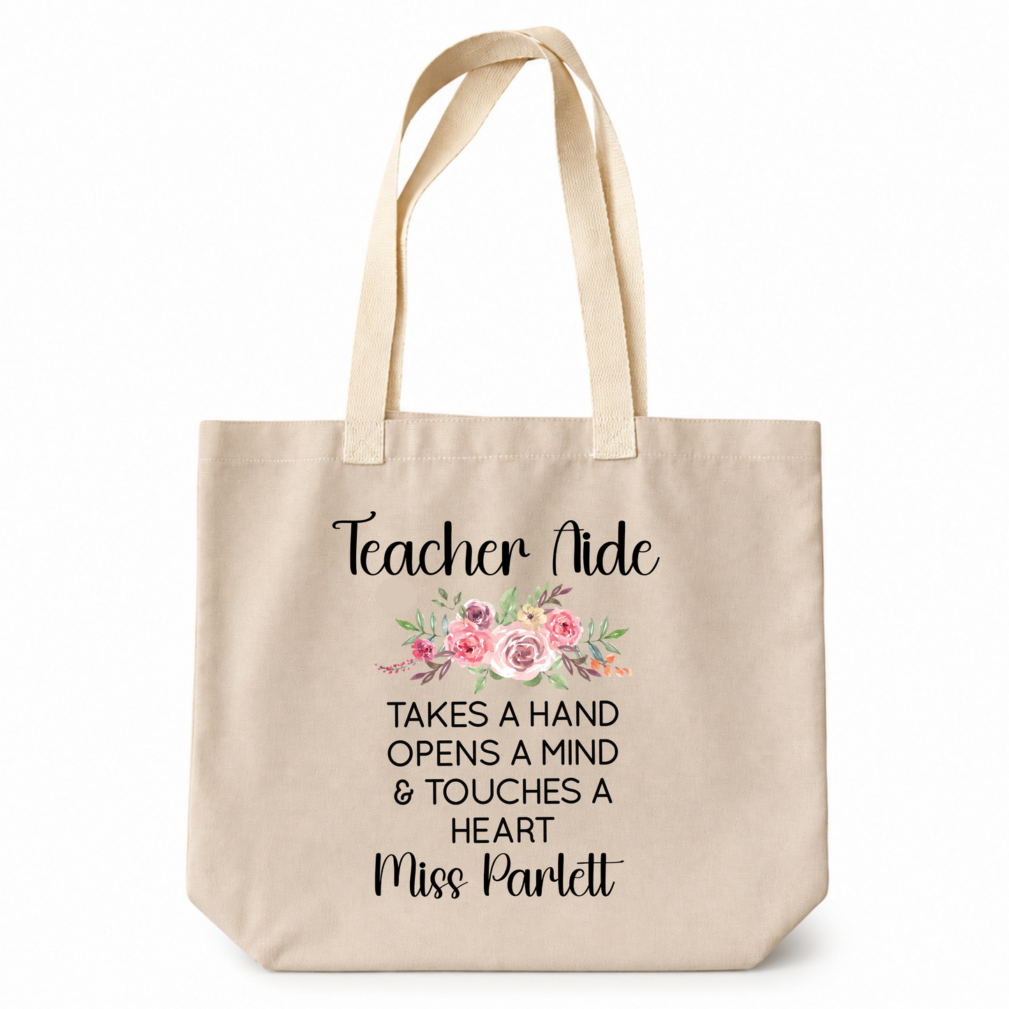Personalised Teacher Aide Quote Tote Bag