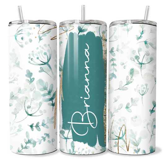 Personalised Teal Floral