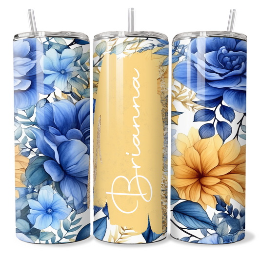 Personalised Blue, Yellow Floral