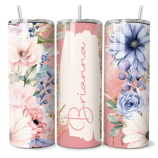 Personalised Pink, Blue Floral