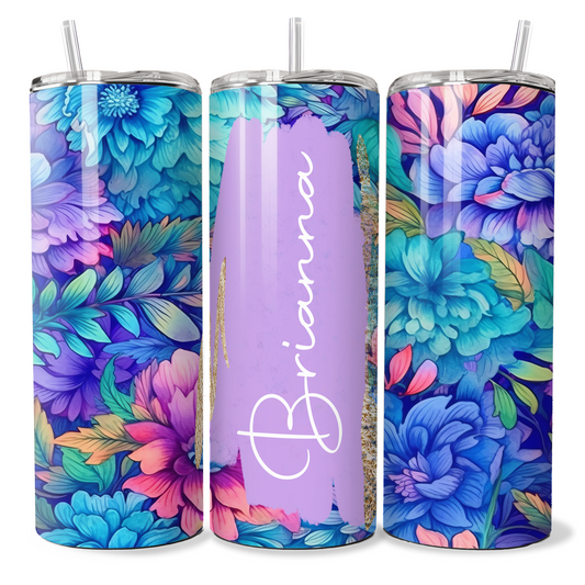 Personalised Purple, Blue Floral